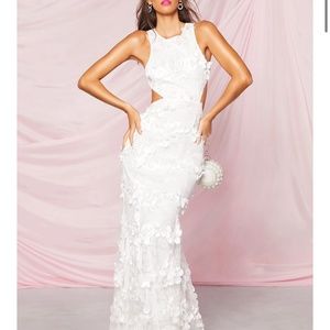 Boohoo occasion 3D floral cut out maxi dress